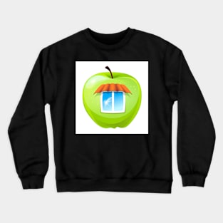 An apple with a window Crewneck Sweatshirt